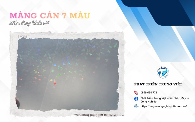 Báo giá màng cán 7 màu hiệu ứng kính vỡ cho in ấn trưng bày